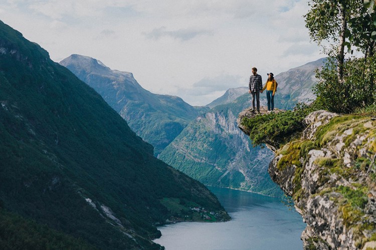 Par over geirangerfjorden