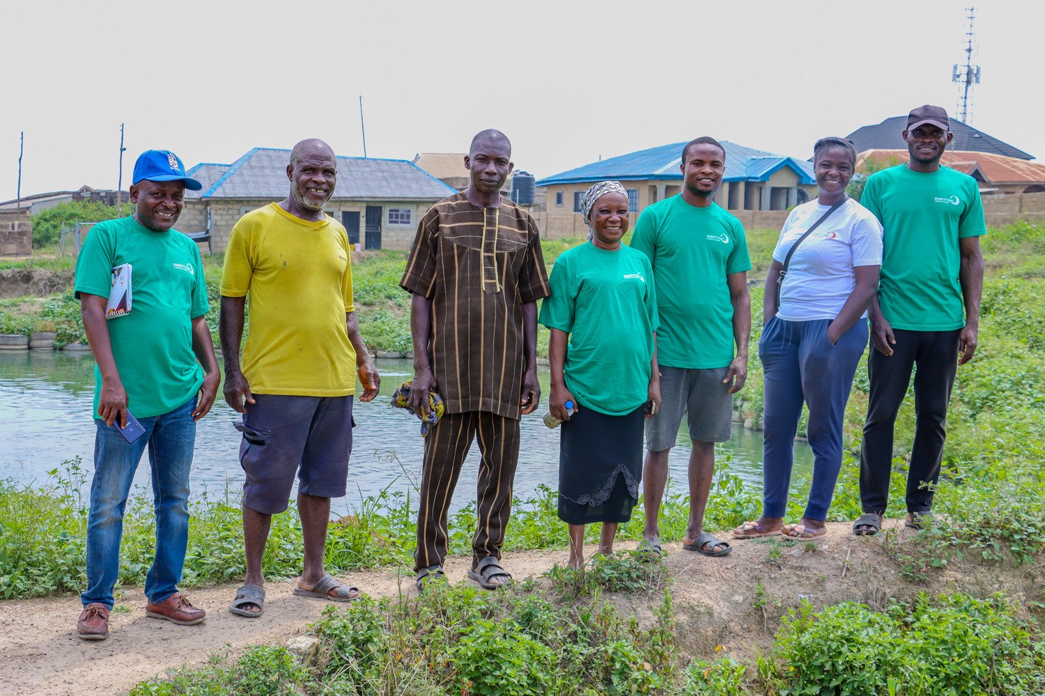 Catfish farmers in Nigeria
