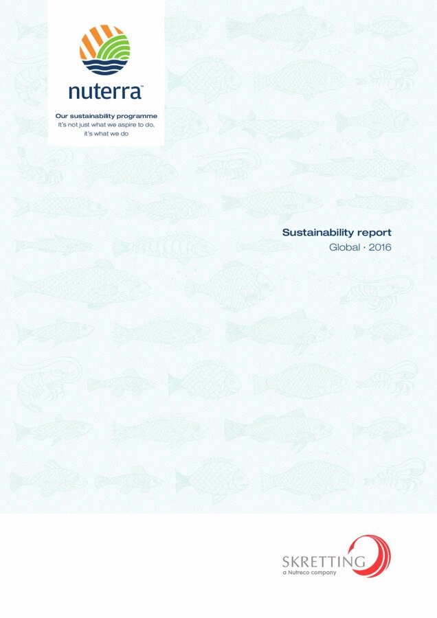 Skretting Sustainability Report 2016 cover