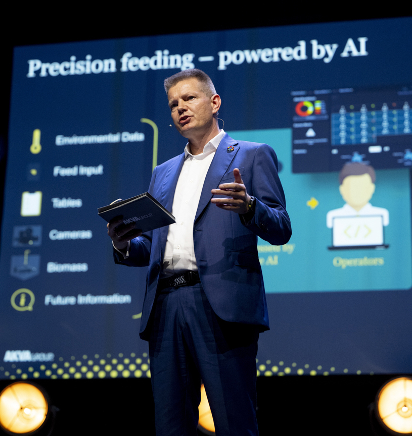 Ole Kristian Sivertsen speaking at AquaVision 2026
