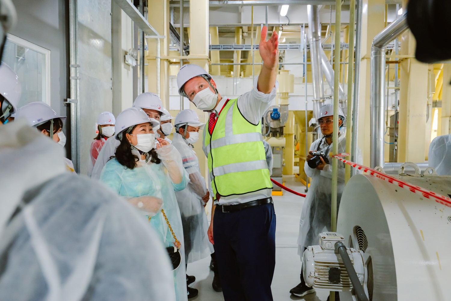 Workers in Skretting Vietnam Lotus II factory