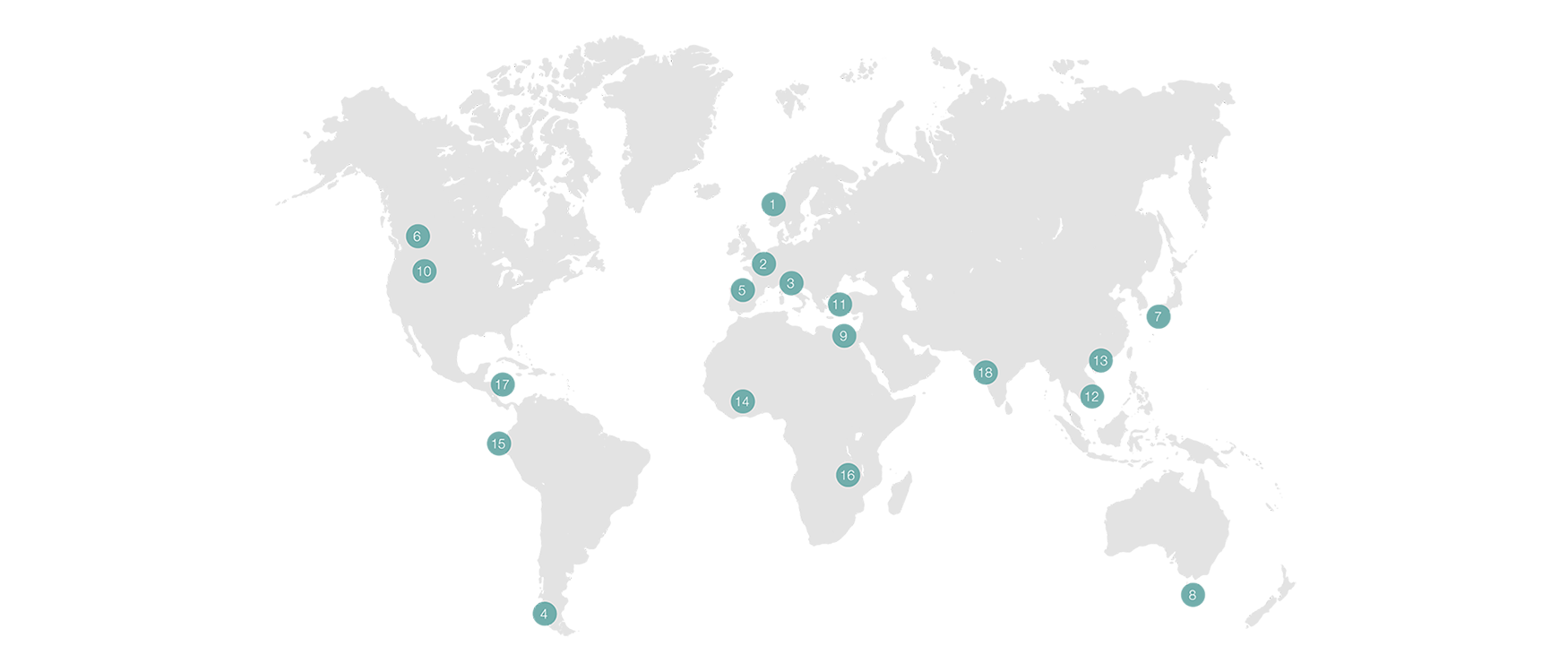 Map of where we operate