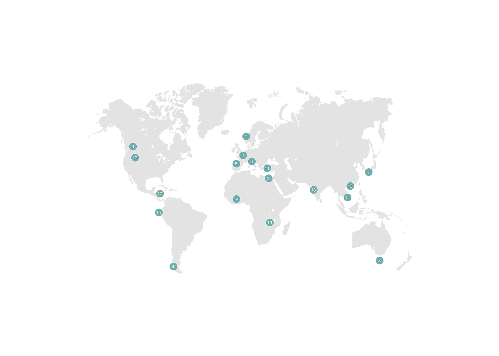Map of where we operate