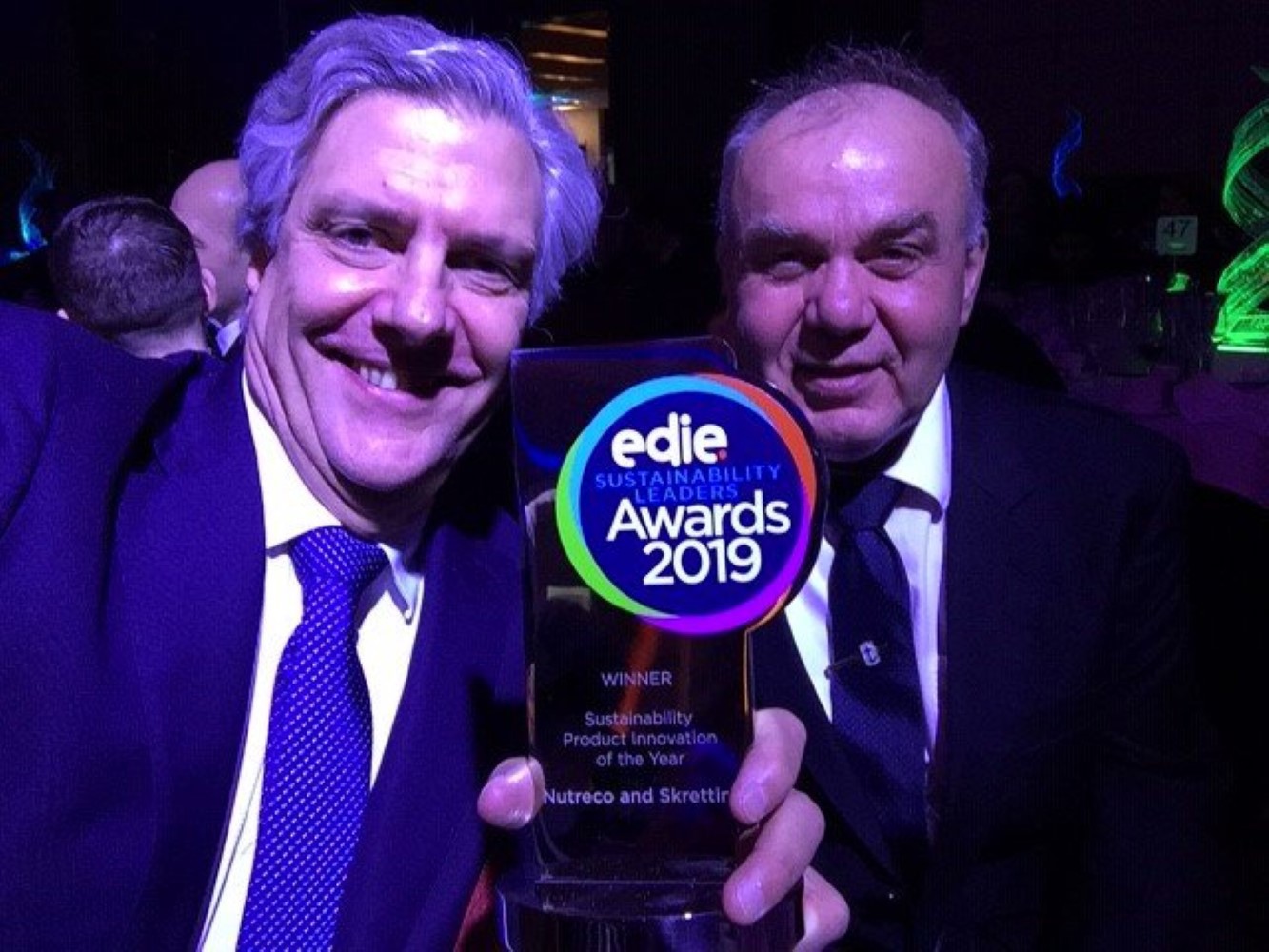 Jose Villalon and Trygve Berg Lea at the edie awards