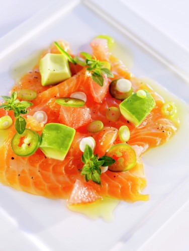 Salmon carpaccio