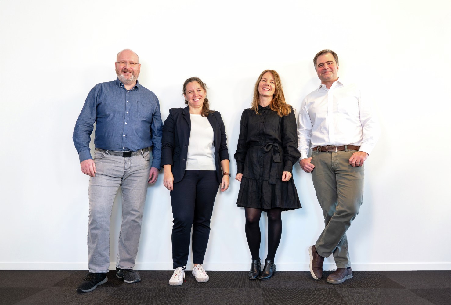 Skretting health team: Charles McGurk, Polyana Ferreira da Silva, Linda Beate Jensen, Christian Delannoy